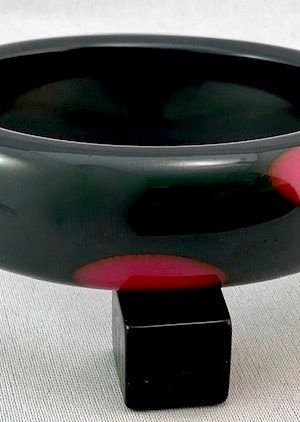 SZ45 Shultz battleship grey/pink oval dots bangle