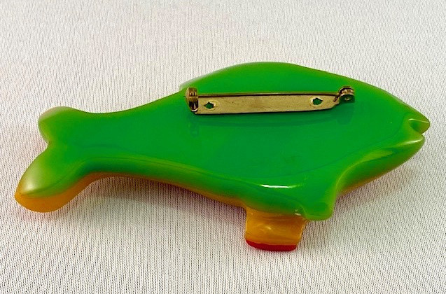 SZ55 Shultz tri color laminated fish pin - Image 2