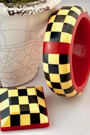 AB204 H Kronimus mini check bangle/pin