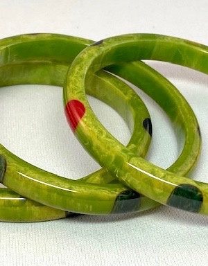 SZ9 Shultz marbled green dot bangles
