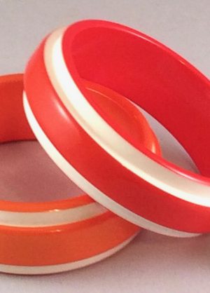 LG217 Orange lucite bangles
