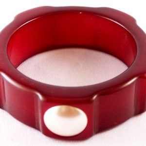 LG222 Burgundy moon glow lucite bangle