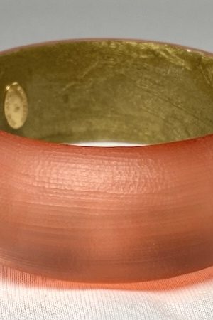 LG242 Alexis Bittar wide peach lucite bangle