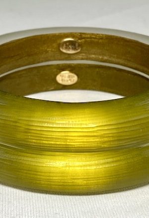 LG243 Matching pr Alexis Bittar olive lucite bangle