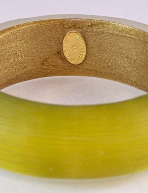 LG246 Alexis Bittar olive lucite bangle