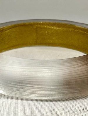 LG248 Alexis Bittar cocoa/taupe/white ombre lucite bangle