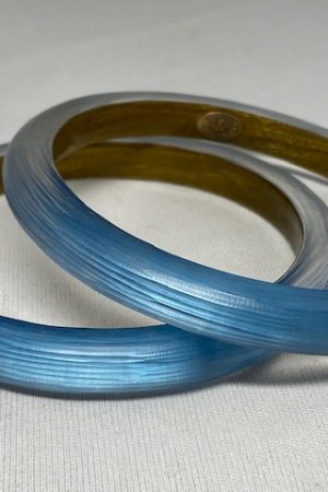 LG256 Pair Alexis Bittar blue narrow lucite bangles