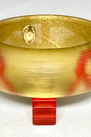 LG264 Early Alexis Bittar gold lucite bangle