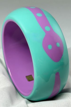 LG268 Rafia & Bossa turquoise & violet snake bangle