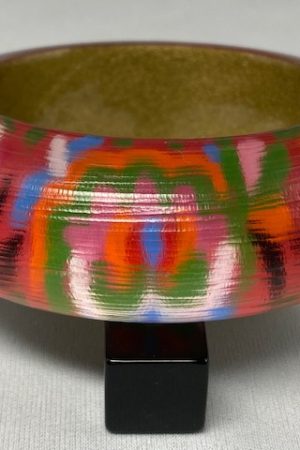 LG124 Bright colors pop art hand painted lucite bangle