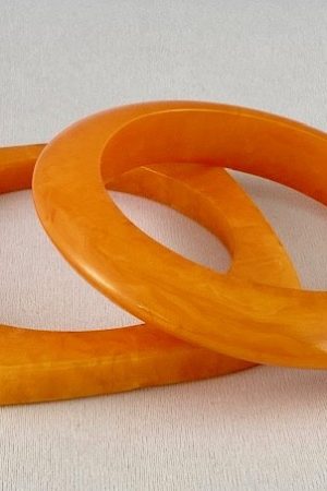 LG126 Marbled cantaloupe lucite bangles