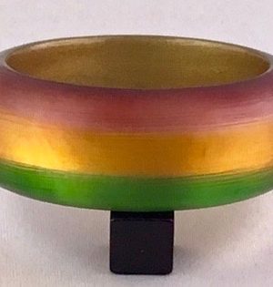 LG131 Hand painted tri color lucite bangle