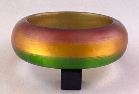 LG131 Hand painted tri color lucite bangle