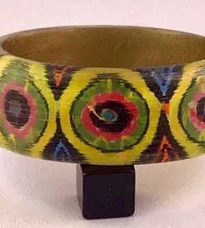 LG142 Hand painted sliced lucite bangle