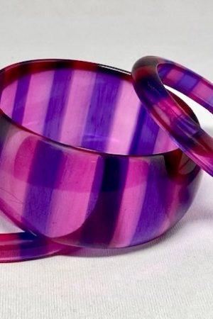 LG194 Best Plastics lucite pink & purple bangles