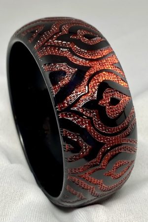 PO48 Red/Black pagoda bangle