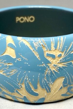 PO59 PONO Baby blue floral resin bangle